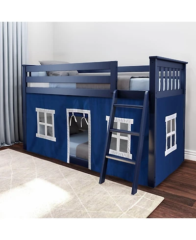 Max & Lily Twin over Low Bunk with Curtains