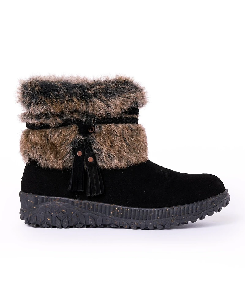 Minnetonka Women's Everett 2 Suede Faux Fur Winter Boots
