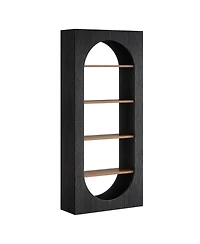 Slickblue Freestanding 5 Shelf Arched Bookcase Storage Organizer Unit