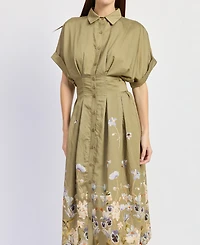 En Saison Women's Yvette Short-Sleeve Midi Dress