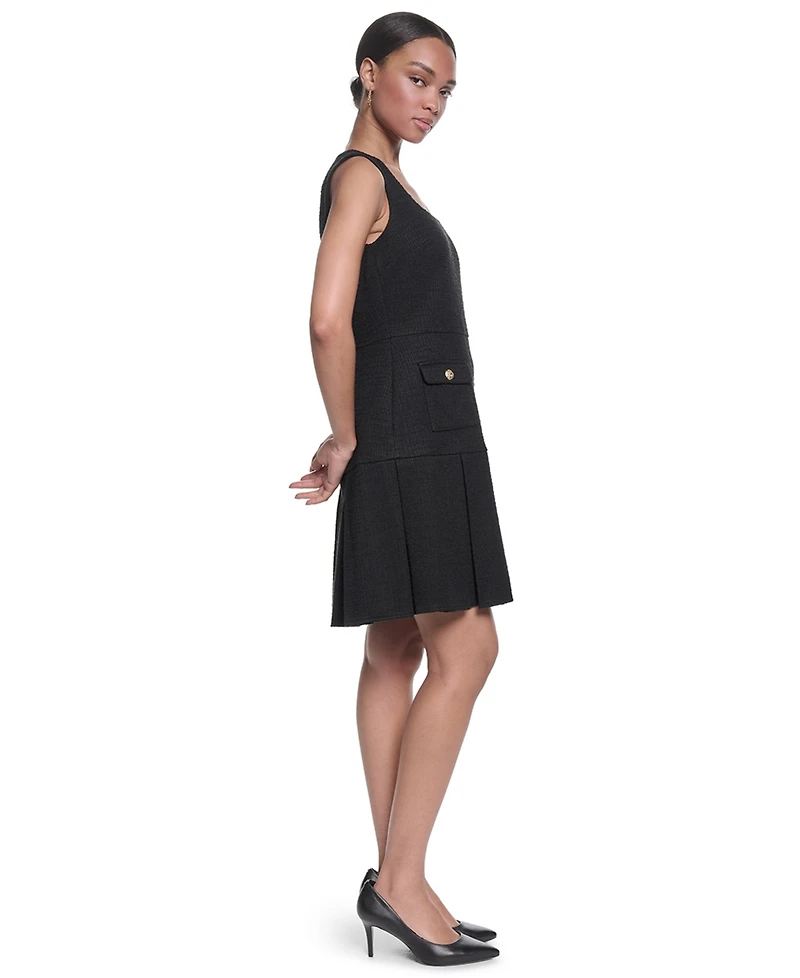 Karl Lagerfeld Paris Women's Knit Tweed Shift Dress
