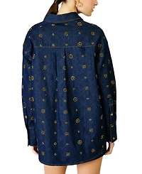 Line & Dot Women's Attina Beaded Denim Jacket