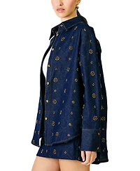 Line & Dot Women's Attina Beaded Denim Jacket