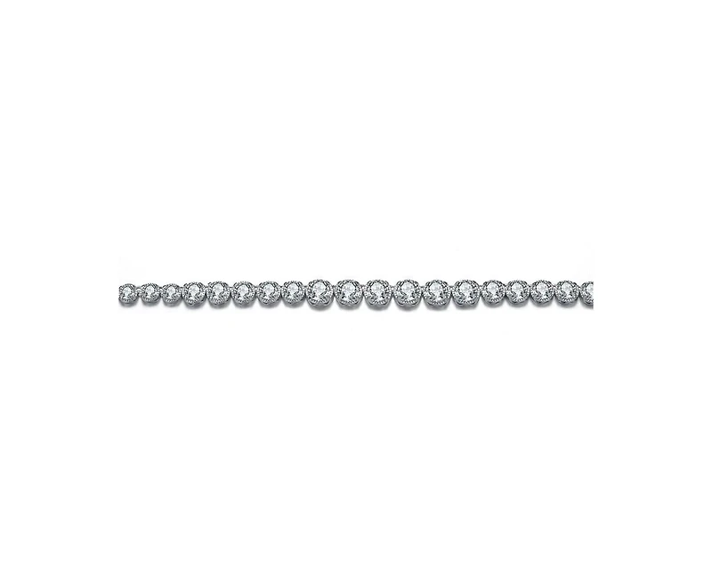 Genevive Elegant Radiant Round Cz Tennis Necklace