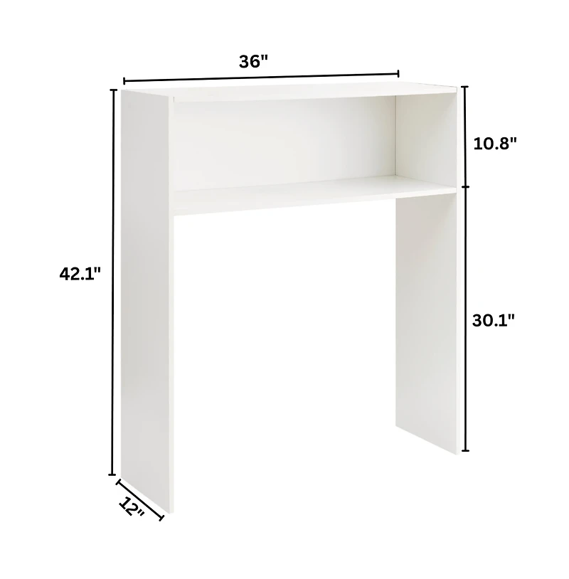 DormCo Yak About It Classic Minimal Desk Bookshelf Hutch