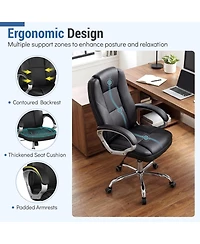Slickblue High Back Ergonomic Office Chair with Padded Arm Support