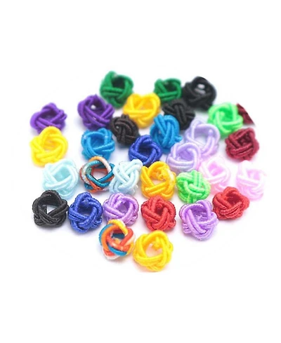 Sevorley 100Piece Set 6mm Nylon Pineapple-Knot Loose Beads for Diy Jewelry