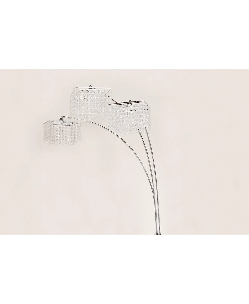 Midola 1 piece Modern Design Classic Luxury Sleek Multi-head Floor Arc Lamp Crystal-like Accents Drape Living Room Curve Lamp