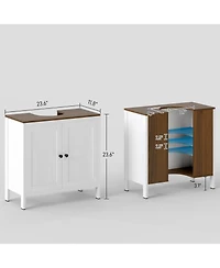 Busdays Freestanding Bathroom Sink Cabinet Under Sink Cabinet with Adjustable Shelf