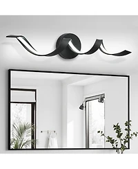 Midola Modern Led Bathroom Vanity Lights, 24inch Dimmable Bathroom Lighting Fixture Over Mirror 15W Spiral Design Led Wall Light Fixtures