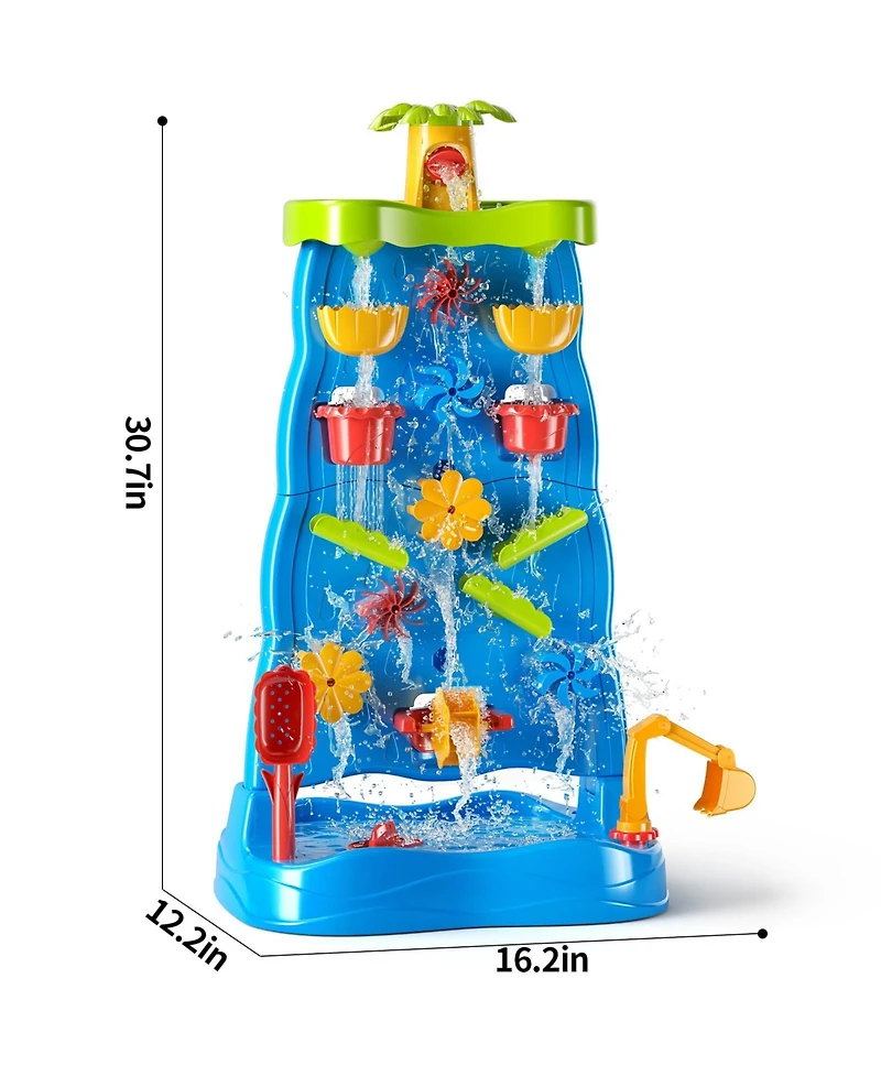 Gnuadz Waterfall Water Table Sand Sensory Activity Toddler Outdoor Play