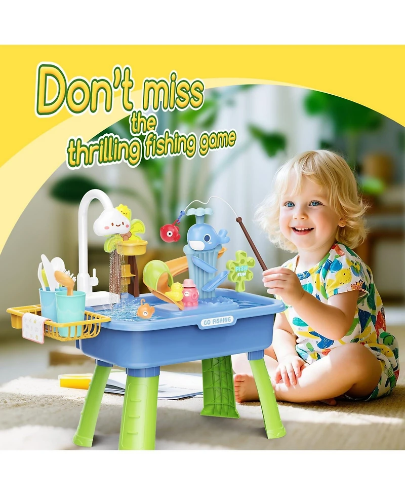 Gnuadz Water Table Electric Pump Sand Play Sink Sensory Summer