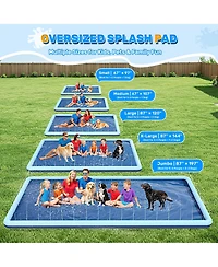 Aofar Dog Splash Pad Sprinkler Pool Outdoor 144"x 87