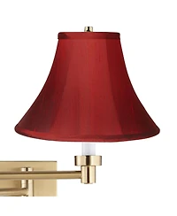 Barnes and Ivy Alta Warm Gold Plug-In Swing Arm Wall Lamp