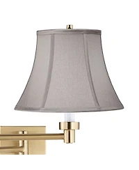 Barnes and Ivy Alta Plug-In Swing Arm Wall Lamp with Bell Shade