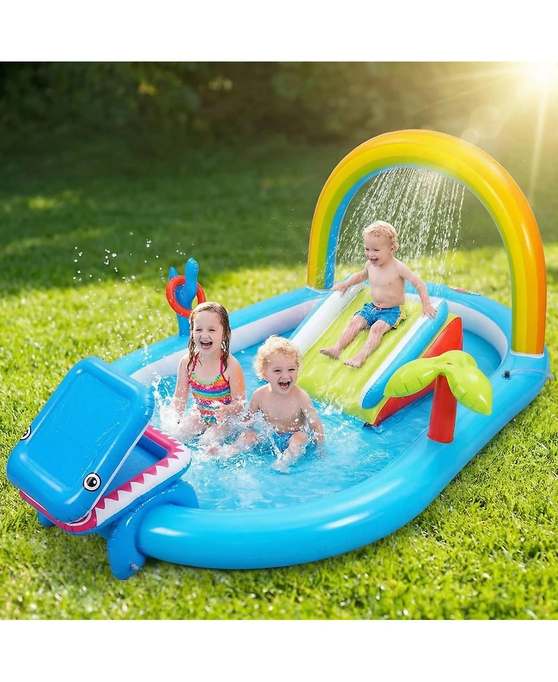 Aofar Inflatable Pool Slide Water Sprayer Waterfall Ball Bounce House