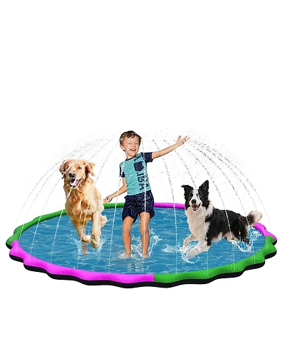 Aofar Splash Pad Water Sprinkler Dog Pool Outdoor Summer Fun