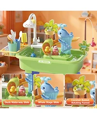 Gnuadz Sand Water Table Fishing Game Kitchen Sink Summer Toy