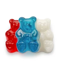 Just Candy 100 Pcs Patriotic Candy Red, White, and Blue Freedom Gummi Bears (1 lb) - 4th of July
