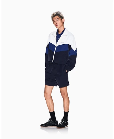 A|X Armani Exchange Men's Nylon Chevron Color Block Jacket