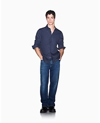 A|X Armani Exchange Men's Cotton Jacquard Woven Shirt