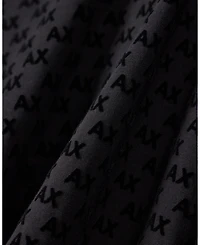 A|X Armani Exchange Men's Flocked All Over Logo Polo Shirt