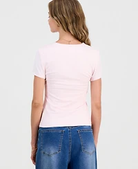 Hippie Rose Juniors' Crewneck Short-Sleeve T-Shirt
