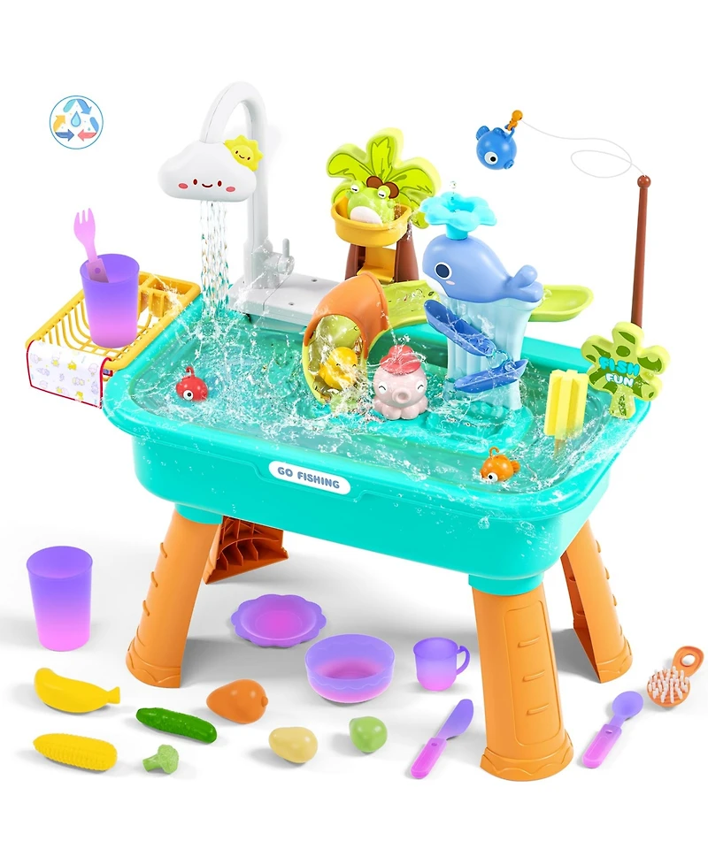 Gnuadz Kids Water Table Electric Pump Beach Play Outdoor Summer Toy