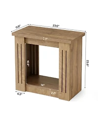 Tribesigns Side Table, 2-Tier Farmhouse End Table with Storage, Wooden Nightstand for Bedroom, Living Room, Office, Small Spaces
