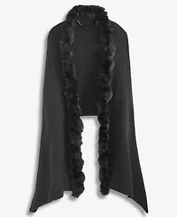 I.n.c. International Concepts Women's Knit Twisted Faux-Fur-Trim Wrap, Macy's Exclusive