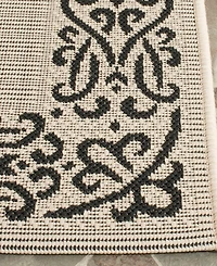 Safavieh Courtyard CY1588 Sand and Black 8' x 11' Outdoor Area Rug