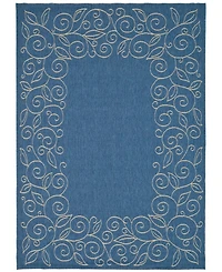 Safavieh Courtyard CY5139 Blue and Beige 5'3" x 7'7" Outdoor Area Rug