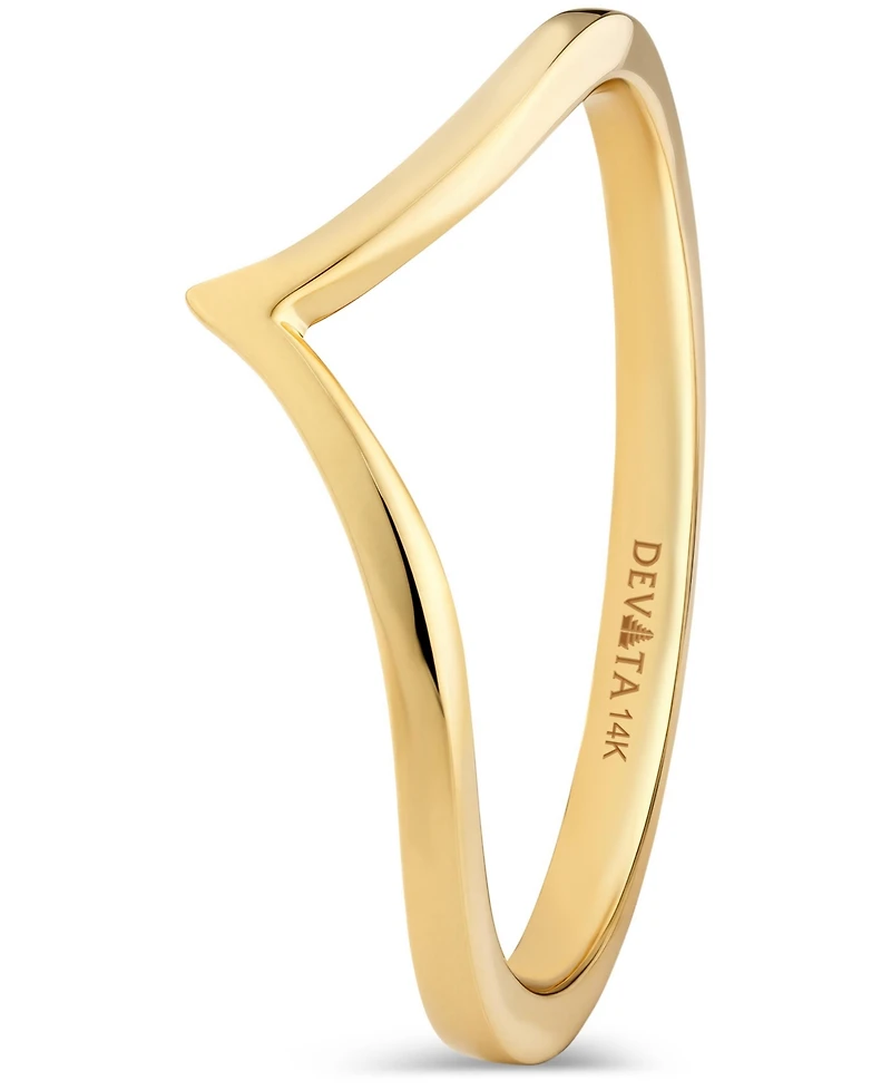 Devata Chevron Ring 14K Gold