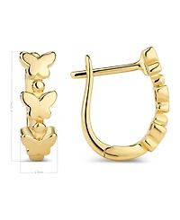Devata Butterfly Hoop Earrings in 14K Gold