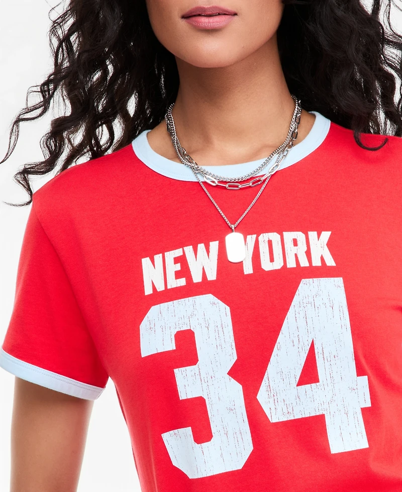 On 34th Women's Sporty Graphic Ringer T-Shirt, Macy's Exclusive