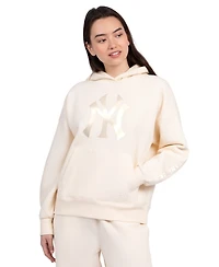 Starter Women's Cream New York Yankees Pastel Relaxed Hoodie