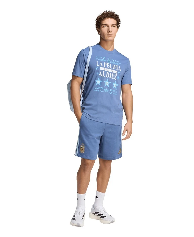 Adidas Men's Blue Argentina National Team Fifa x World Cup 2022 Winners Amply T-Shirt
