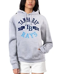 G-iii 4Her by Carl Banks Women's Heather Gray Tampa Bay Rays City Graphic Pullover Hoodie