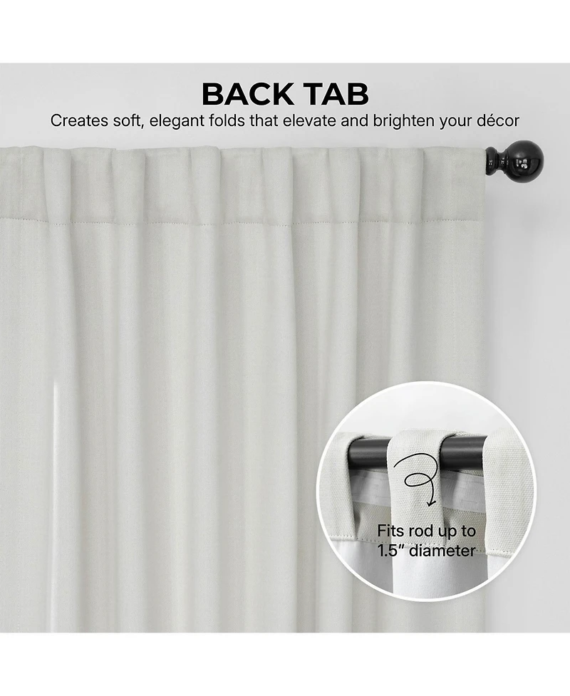 Half Price Drapes Textured Faux Linen Room Darkening Curtain