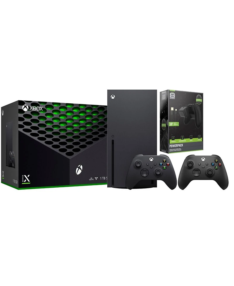 Xbox Series X 1TB Disc Console with Extra Controller and Battery Pack Bundle