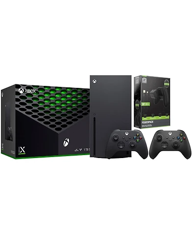 Xbox Series X 1TB Disc Console with Extra Controller and Battery Pack Bundle