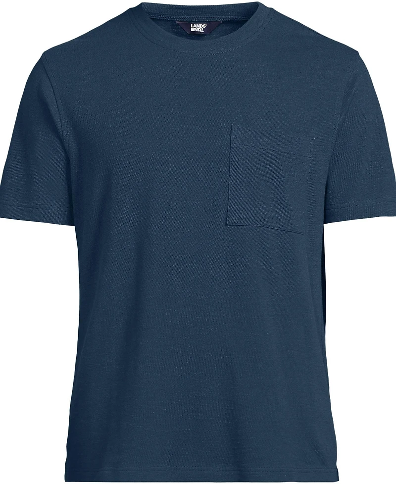 Lands' End Big & Tall Short Sleeve Cotton Linen Tee
