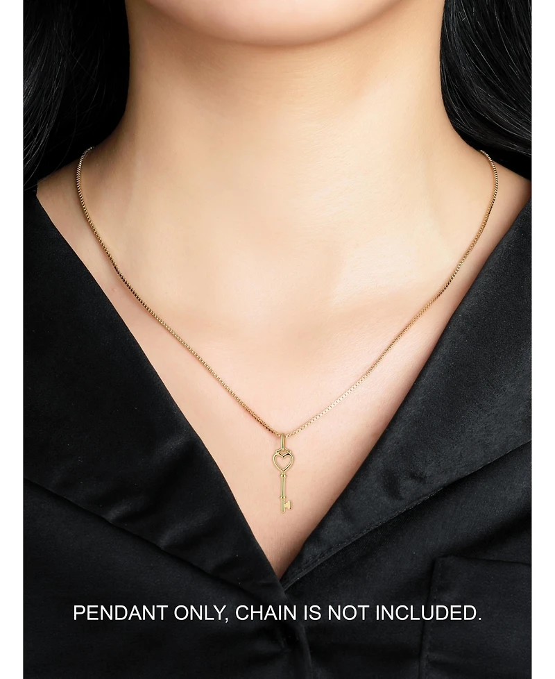 Devata Key Heart Pendant in 14K Gold