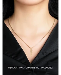 Devata Key Heart Pendant in 14K Gold