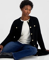 I.n.c. International Concepts Petite Boucle Button-Front Cardigan, Macy's Exclusive