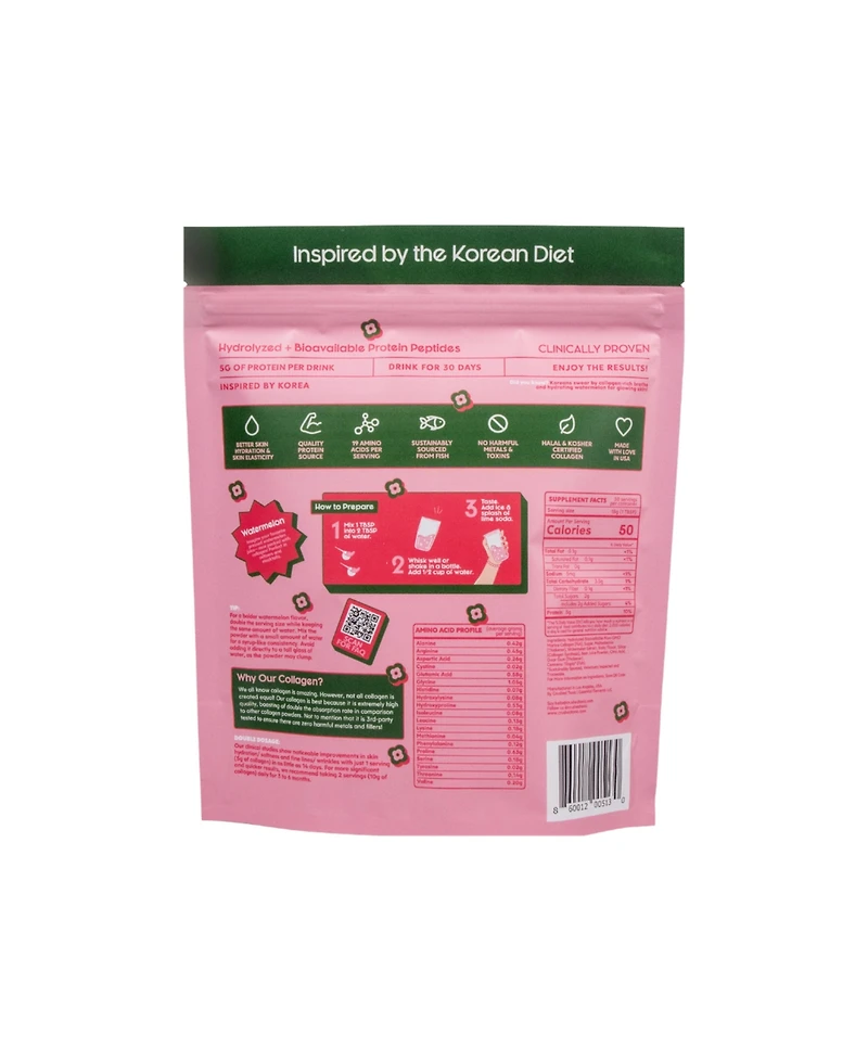 Crushed Tonic Watermelon Juice Marine Collagen Powder