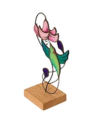 Uncommon Goods Joyful Hummingbird Stained Glass Sculpture