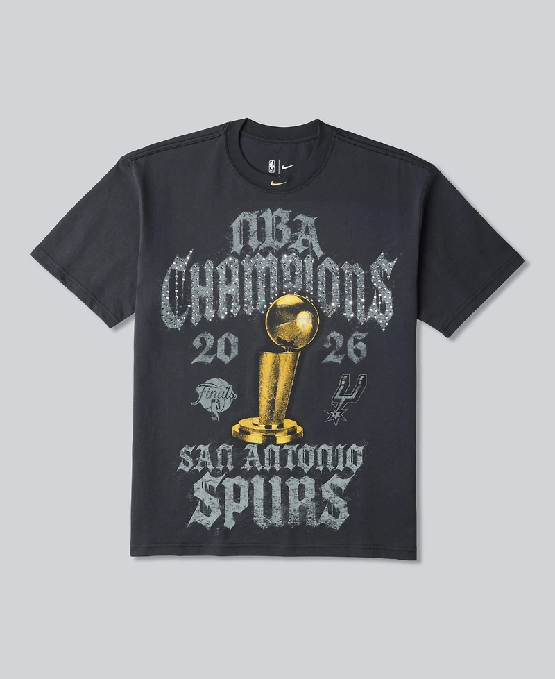 Nike Men's Gray San Antonio Spurs 2026 Nba Champions Authentic Elevated Locker Room T-Shirt
