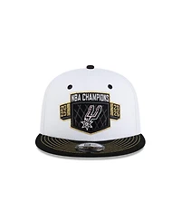 New Era Men's White/Black San Antonio Spurs 2026 Nba Champions Locker Room 9FIFTY Snapback Hat