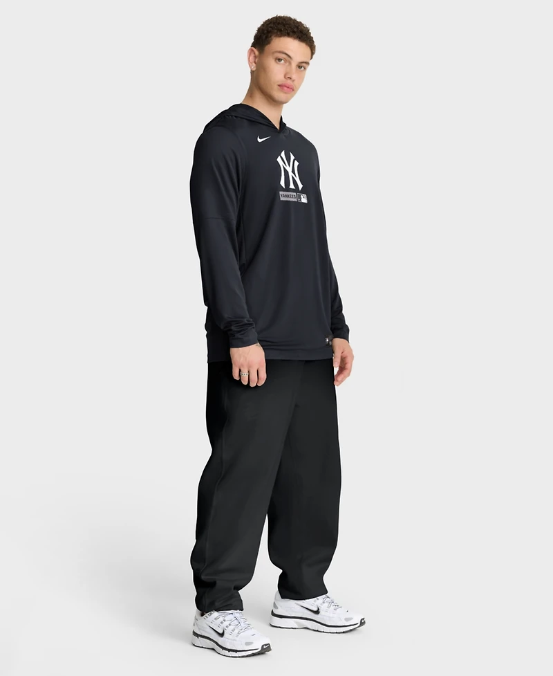 Nike Men's Navy New York Yankees Authentic Collection Dri-fit Long Sleeve Hoodie